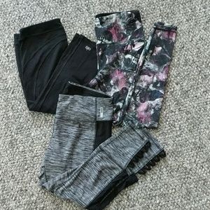 3 pairs of workout pants